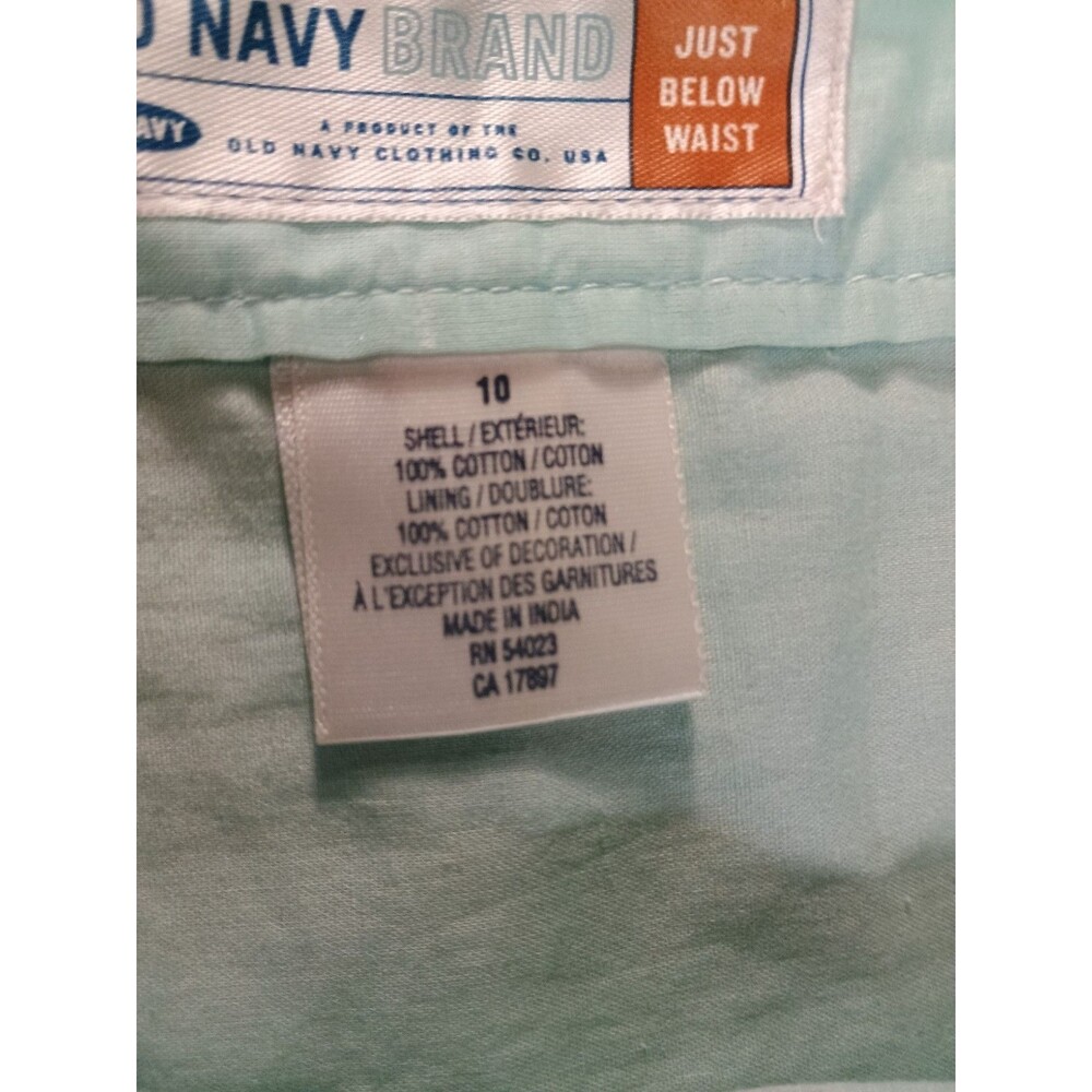 Vintage 2005 Old Navy Boho Paisley Wrap Skirt Blue Cotton Sequin Hem Size 10 - Picture 4 of 16